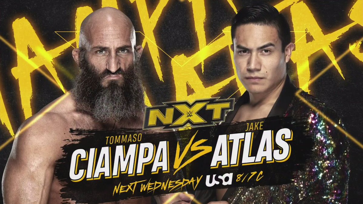 Tommaso Ciampa to face Jake Atlas on WWE NXT next week
