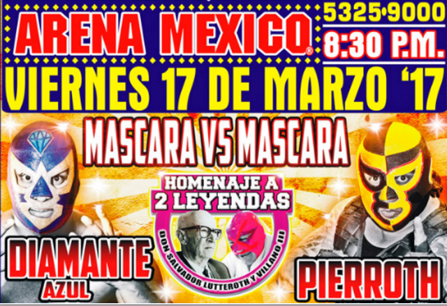 CMLL Homenaje a Dos Leyendas results: Mask match main event