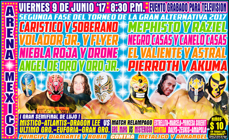 CMLL Arena Mexico results: La Gran Alternativa tournament continues