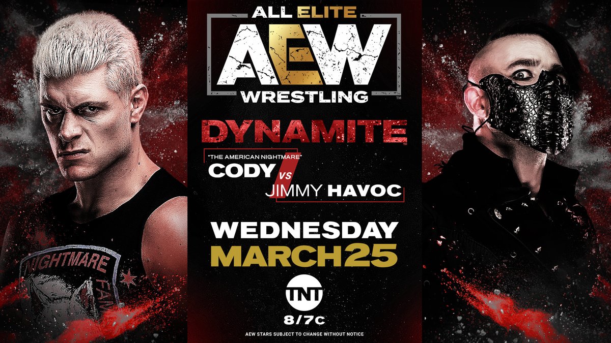 Cody vs. Jimmy Havoc added to next AEW Dynamite