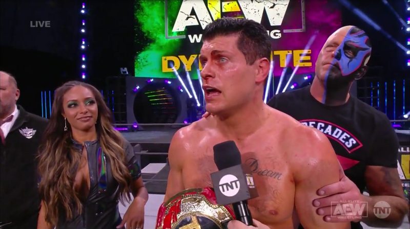 Cody regains TNT Championship in AEW Dynamite dog collar match