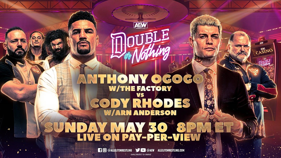 Cody Rhodes vs. Anthony Ogogo set for AEW Double or Nothing