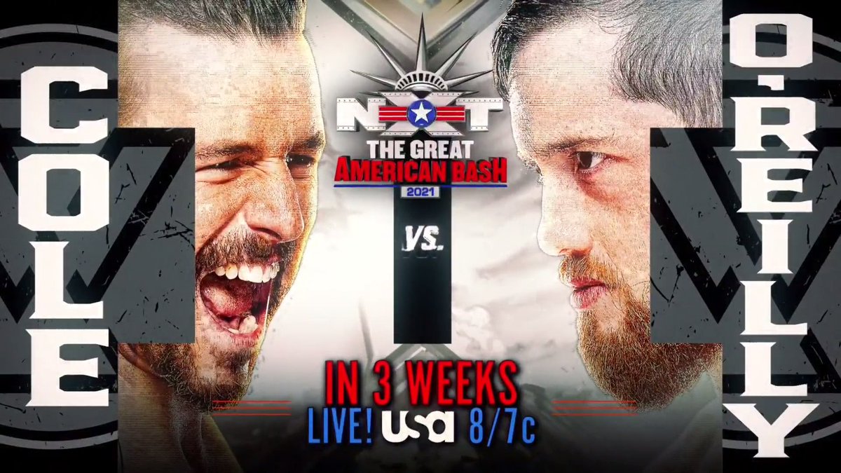 Adam Cole vs. Kyle O’Reilly set for NXT Great American Bash