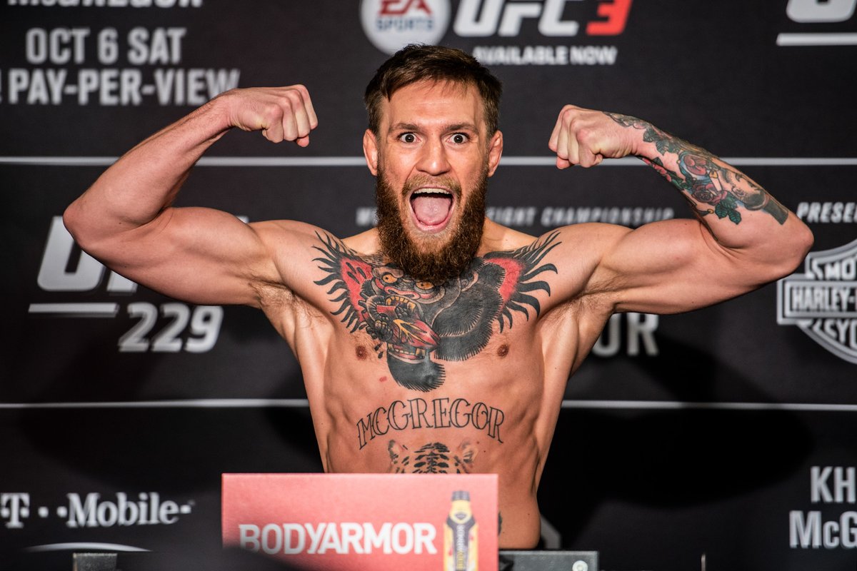 Khabib Nurmagomedov & Conor McGregor make weight for UFC 229