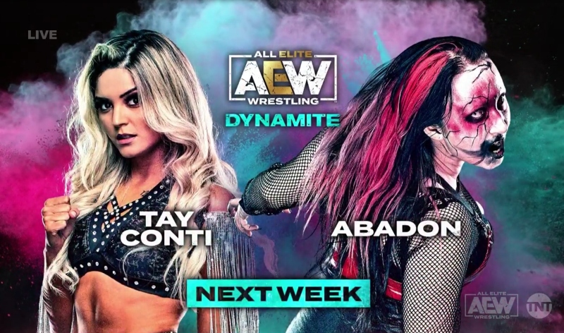 Abadon vs. Tay Conti not airing on Wednesday’s AEW Dynamite