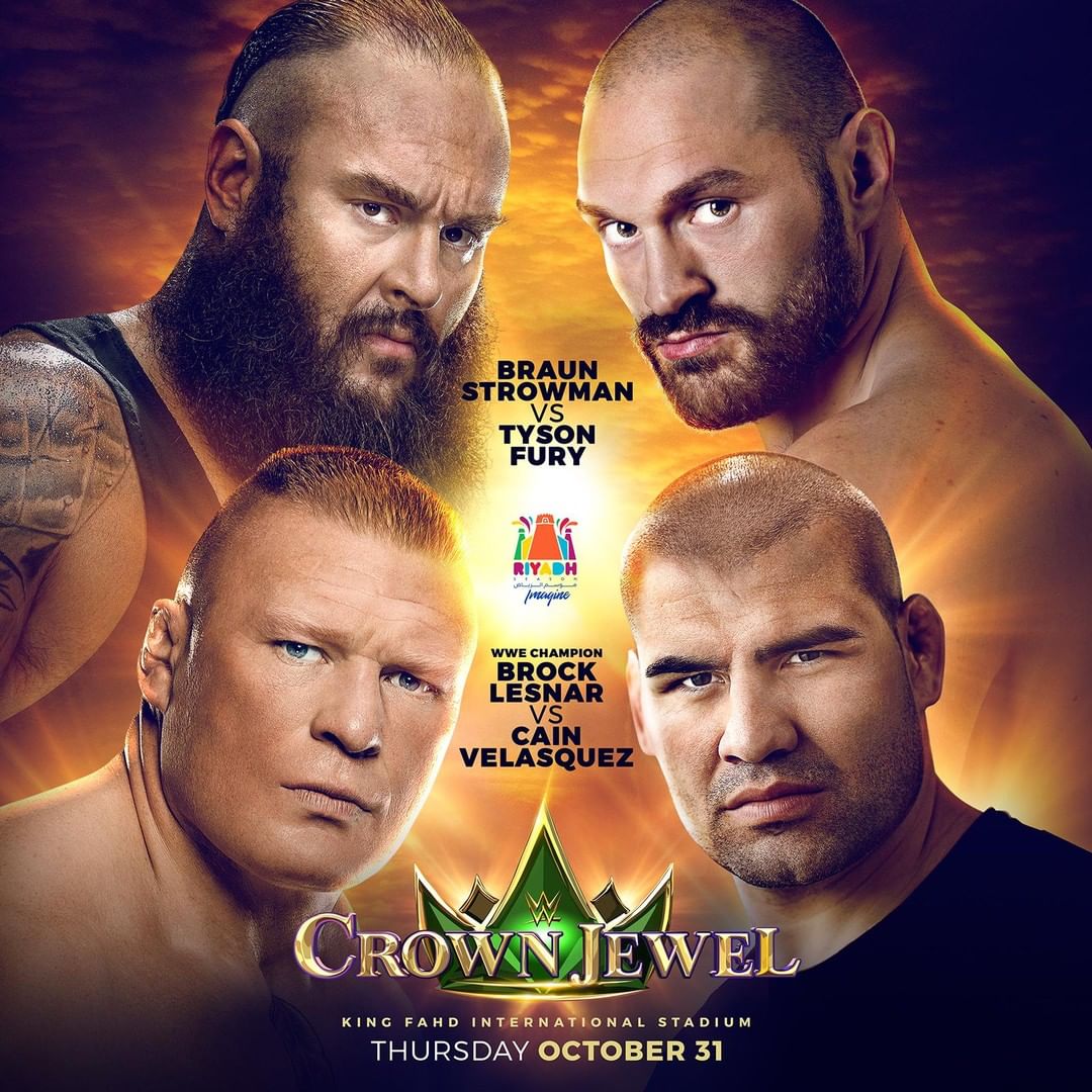 Lesnar vs. Velasquez and Strowman vs. Fury set for WWE Crown Jewel