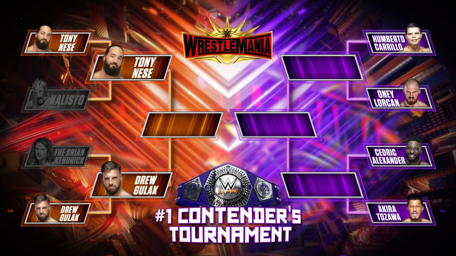 WWE reveals bracket for 205 Live tournament