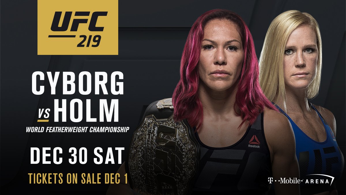 Cris Cyborg vs. Holly Holm set for UFC 219