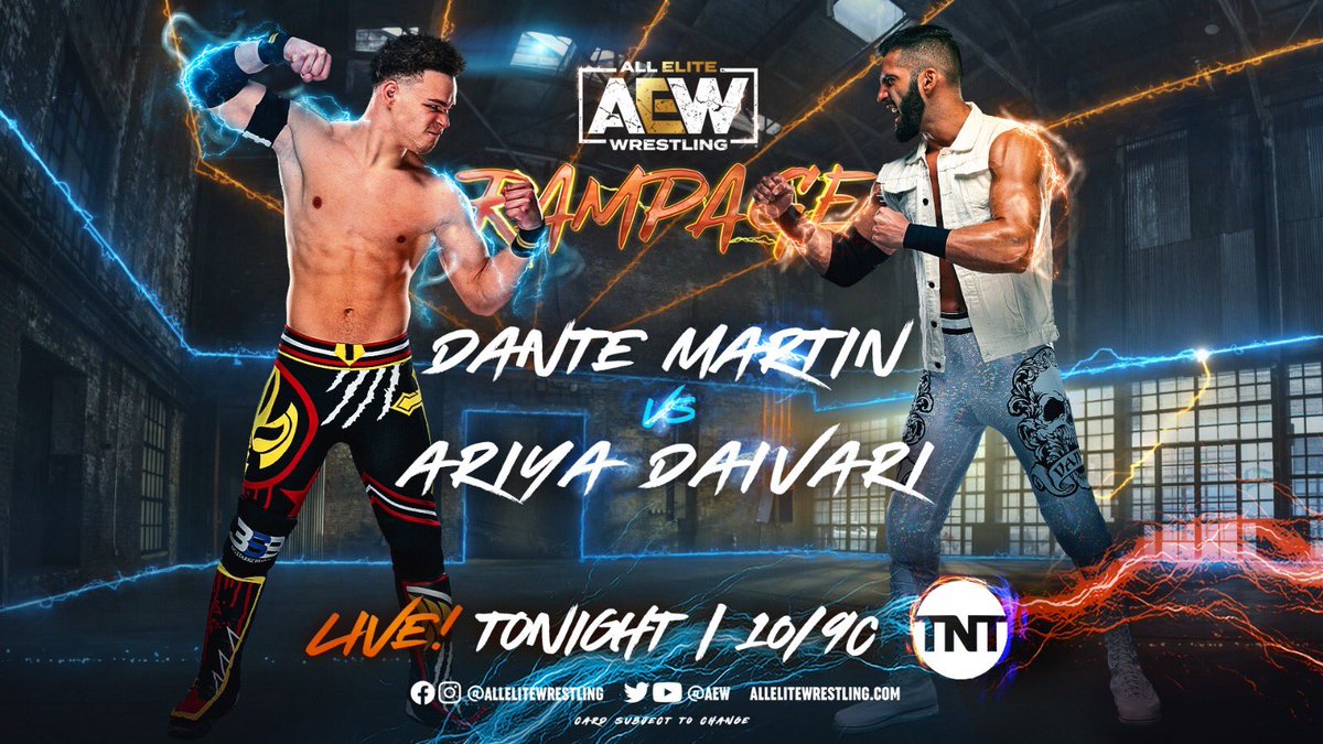 Ariya Daivari to make AEW debut against Dante Martin on Rampage