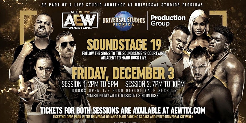 AEW returning to Universal Studios Friday for Dark tapings