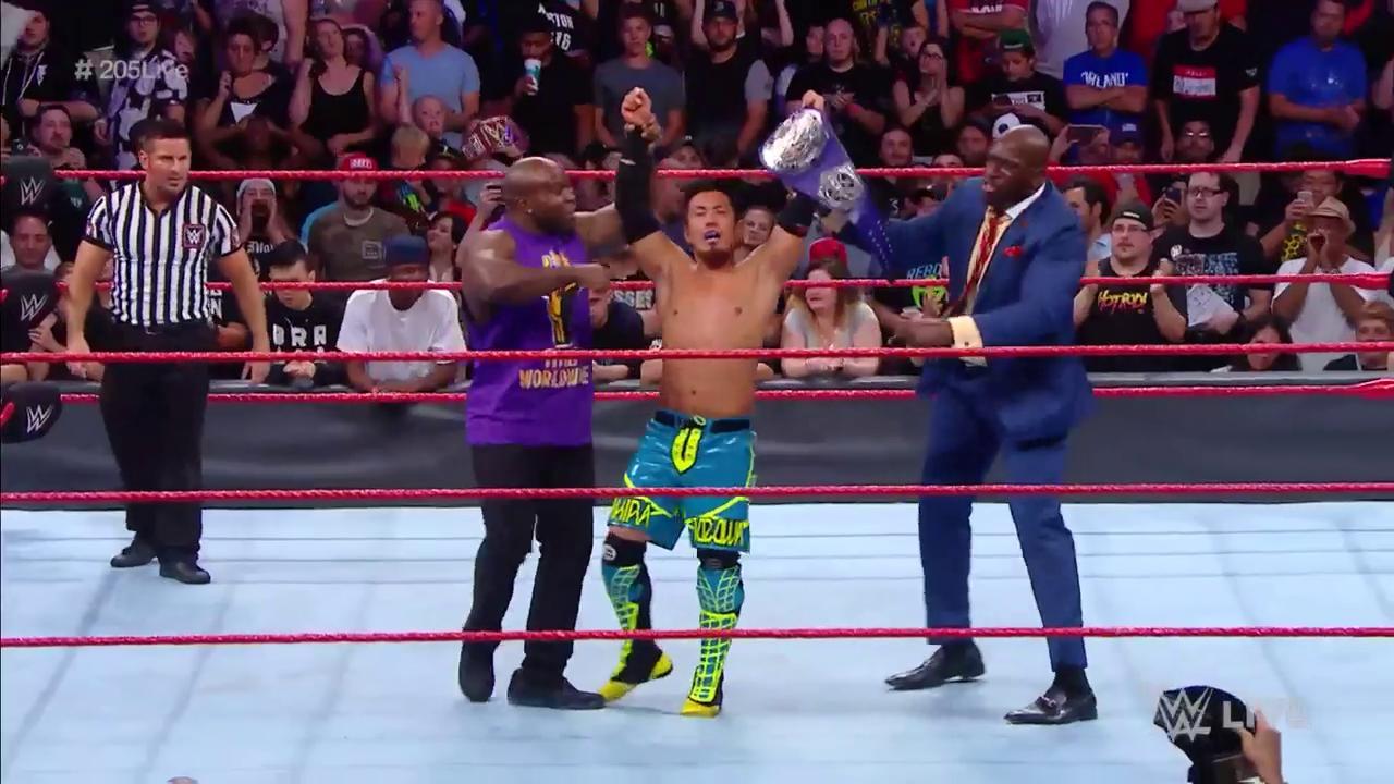 Akira Tozawa wins the WWE Cruiserweight title on Raw