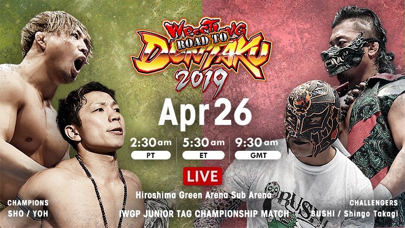 NJPW Road to Wrestling Dontaku results: Junior tag titles on the line