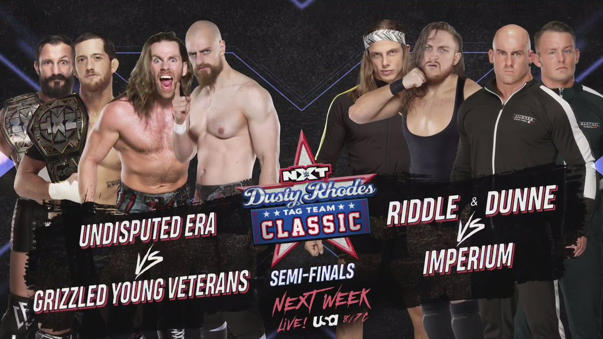 Dusty Classic semifinals announced for next week’s NXT