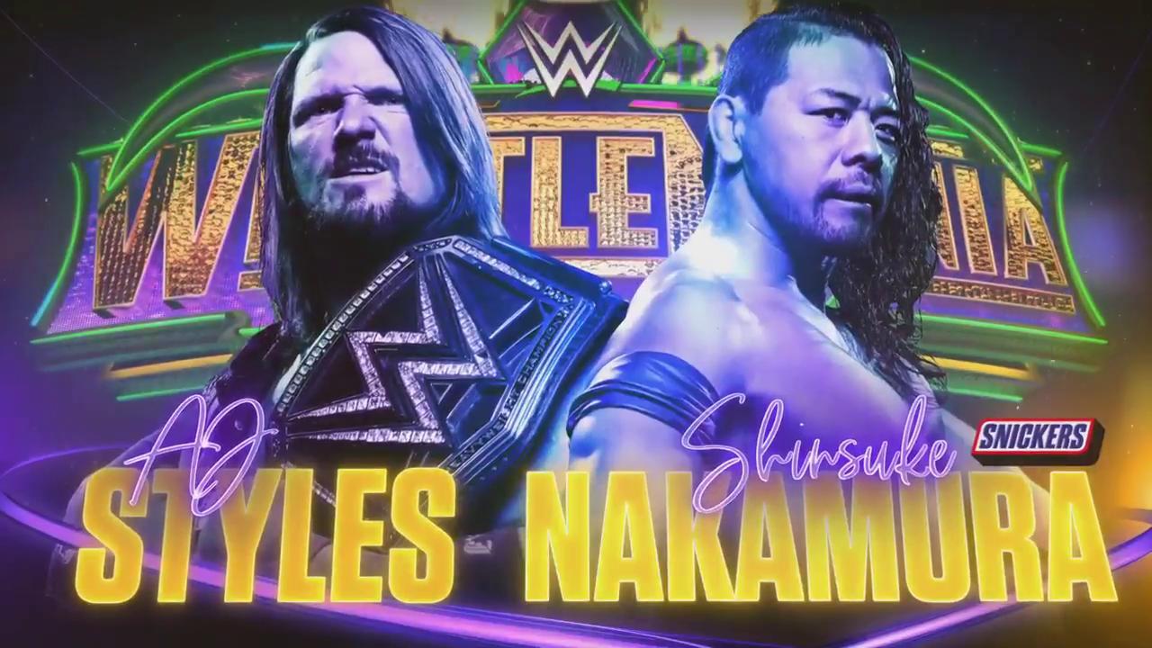 AJ Styles vs. Shinsuke Nakamura official for WWE WrestleMania 34