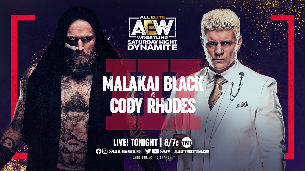AEW Dynamite live results: Cody Rhodes vs. Malakai Black III