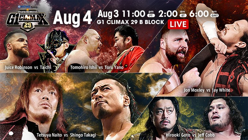 NJPW G1 Climax 29 night 14 results: Tetsuya Naito vs. Shingo Takagi