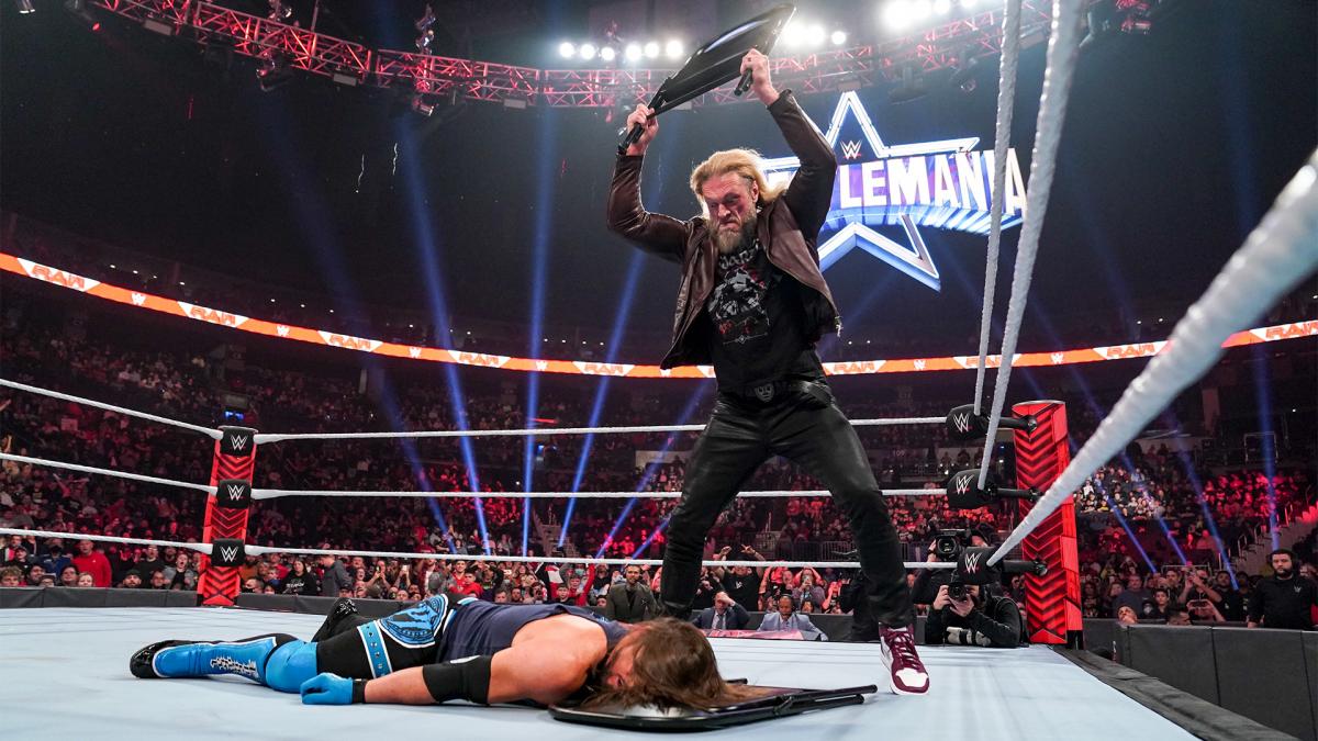 WWE Raw video highlights: AJ Styles answers Edge’s WrestleMania challenge