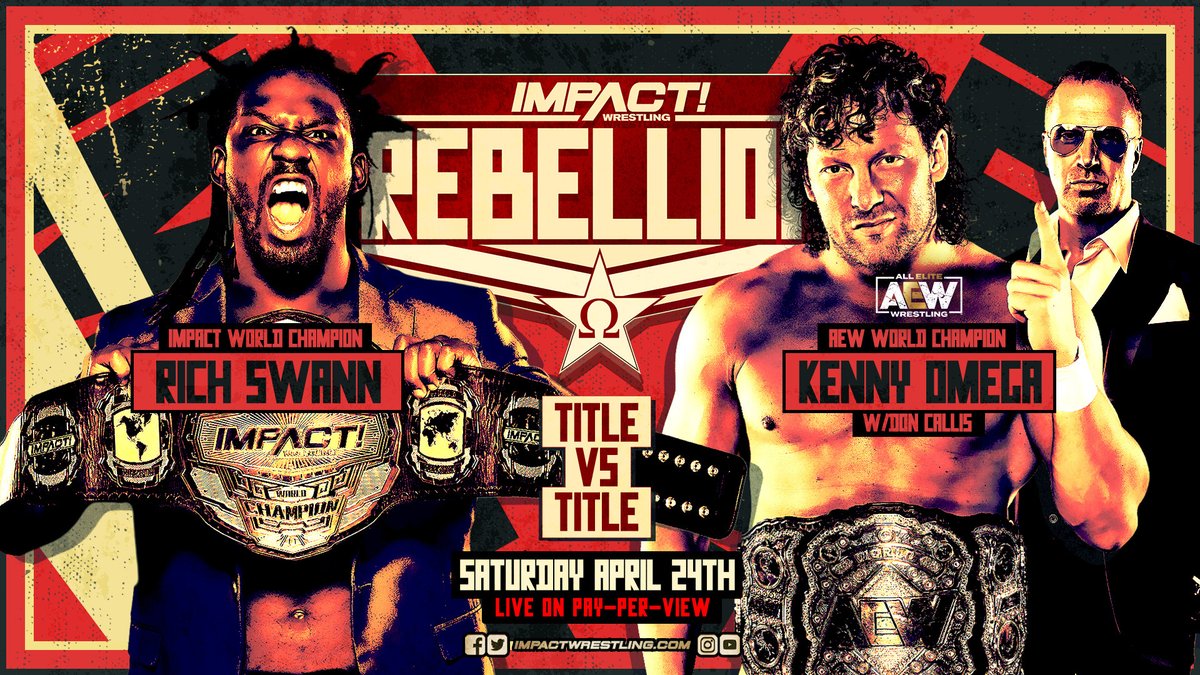 Swann vs. Omega set for title vs. title match at Impact Rebellion