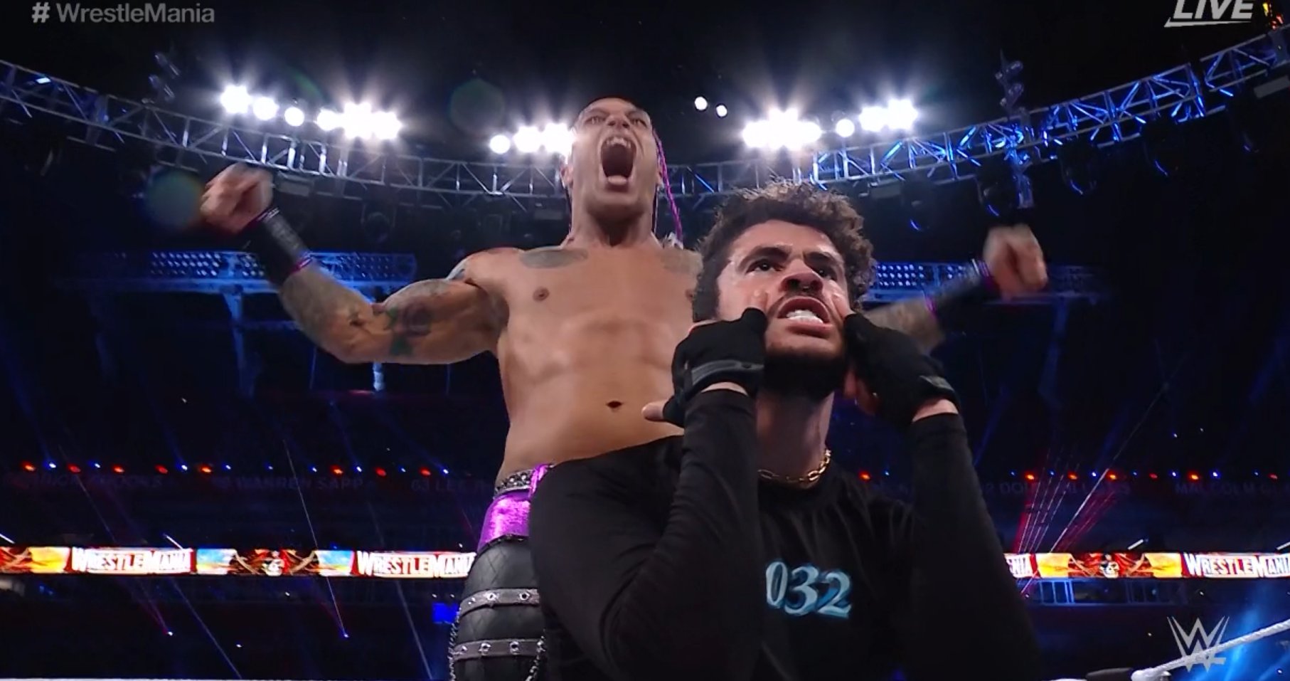 Bad Bunny & Damian Priest victorious at WWE WrestleMania 37