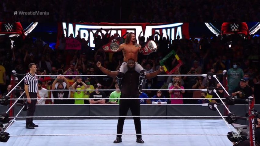 AJ Styles & Omos win Raw Tag Team titles at WWE WrestleMania 37
