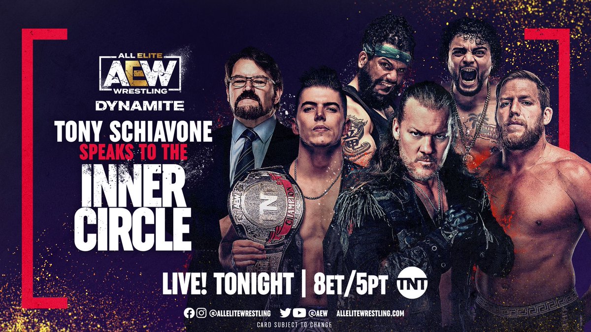 Inner Circle interview with Tony Schiavone added to AEW Dynamite