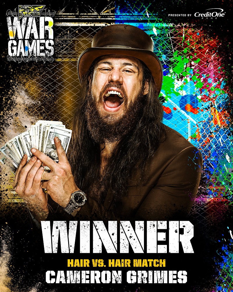Cameron Grimes wins hair vs. hair match at WWE NXT WarGames