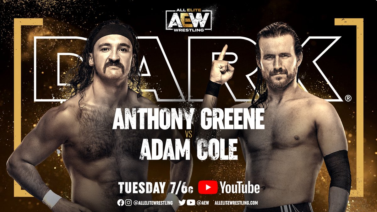 Adam Cole vs. Anthony Greene part of 13-match AEW Dark lineup