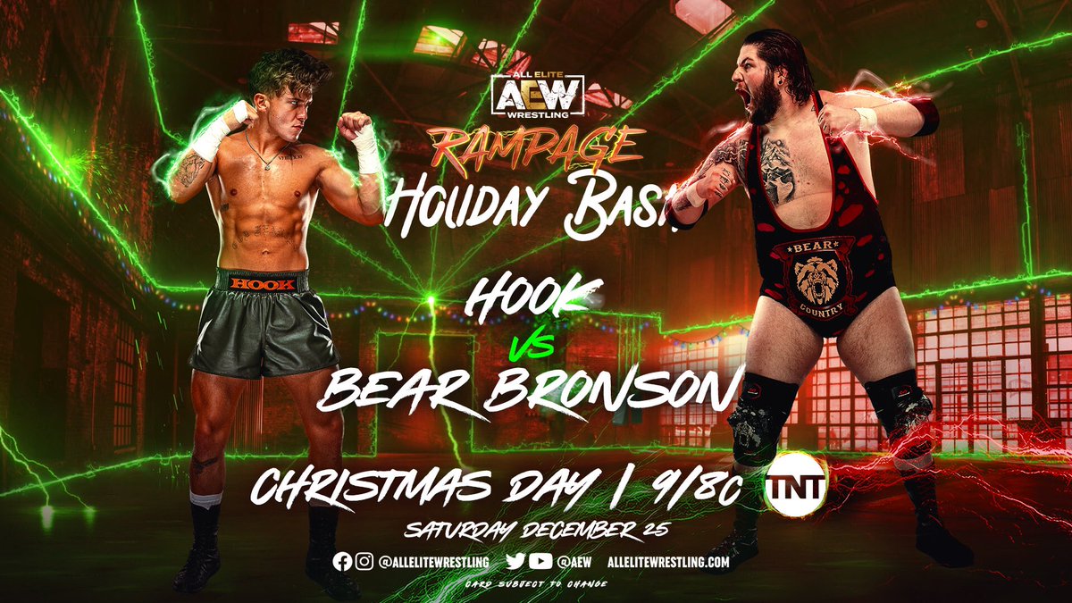 Hook vs. Bear Bronson set for AEW Rampage Holiday Bash
