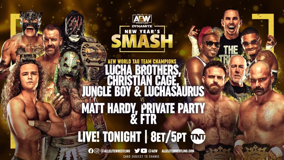 Ten-man tag added to AEW Dynamite New Year’s Smash