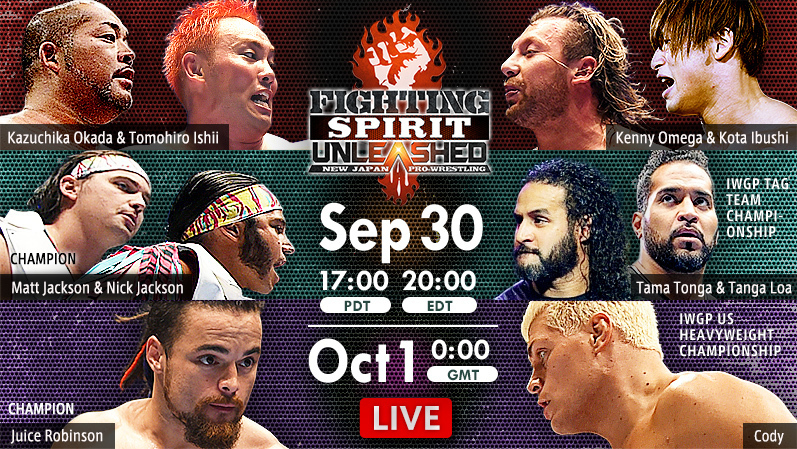 NJPW Fighting Spirit Unleashed live results: Cody vs. Juice Robinson