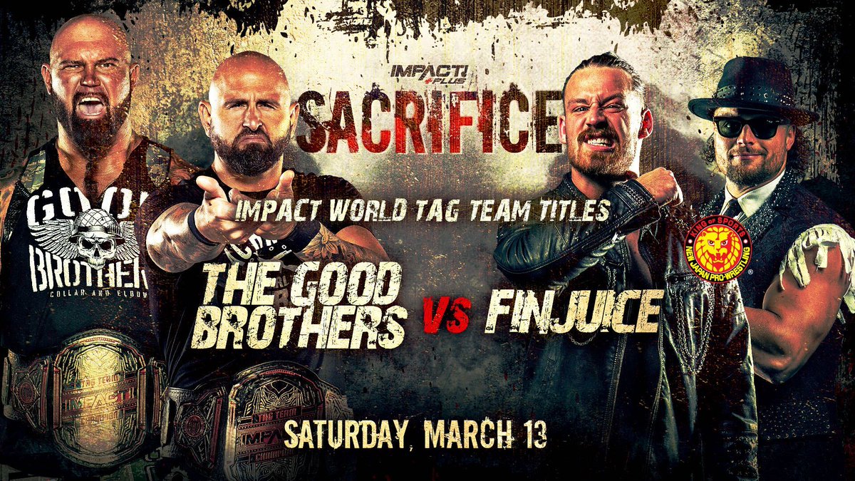 Three title matches added to Impact Wrestling’s Sacrifice