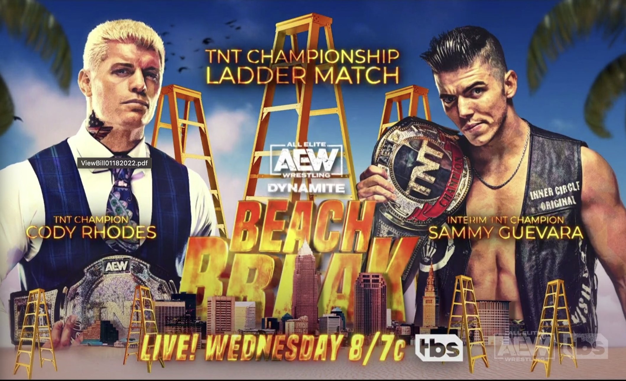Rhodes vs. Guevara ladder match, Cole vs. Cassidy lights out match set for AEW Beach Break