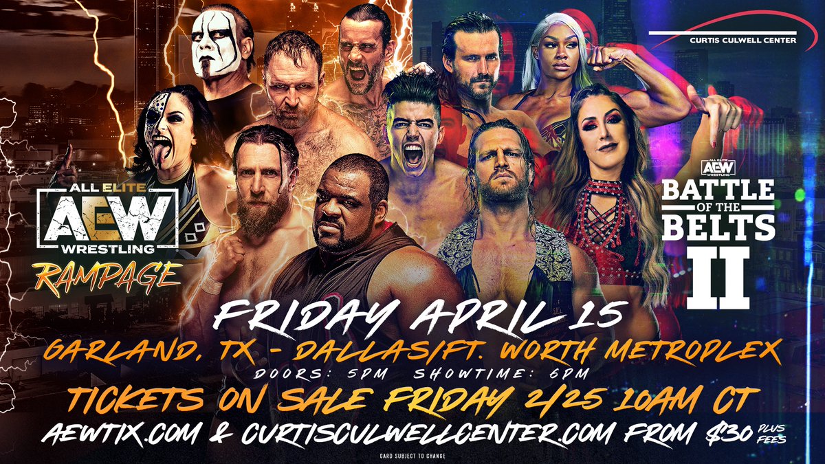 AEW Battle of The Belts II to be taped in April in Texas