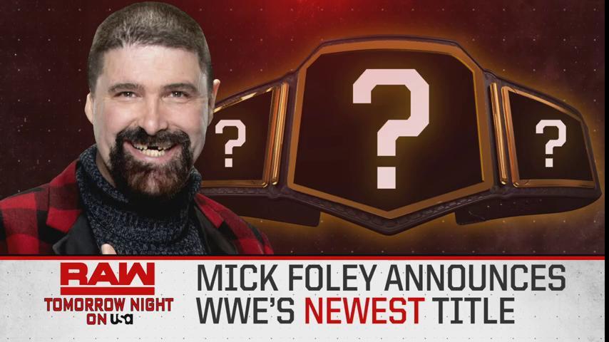 Mick Foley to announce new championship title on WWE Raw