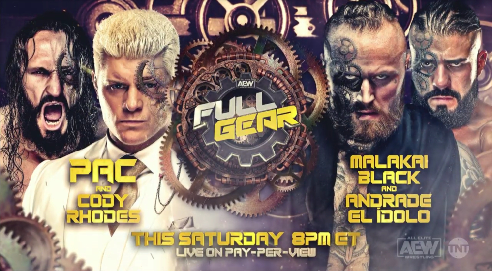 Rhodes & PAC vs. Andrade & Black set for AEW Full Gear