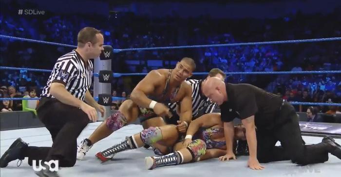 American Alpha out of SmackDown tag title finals due to Chad Gable “injury”