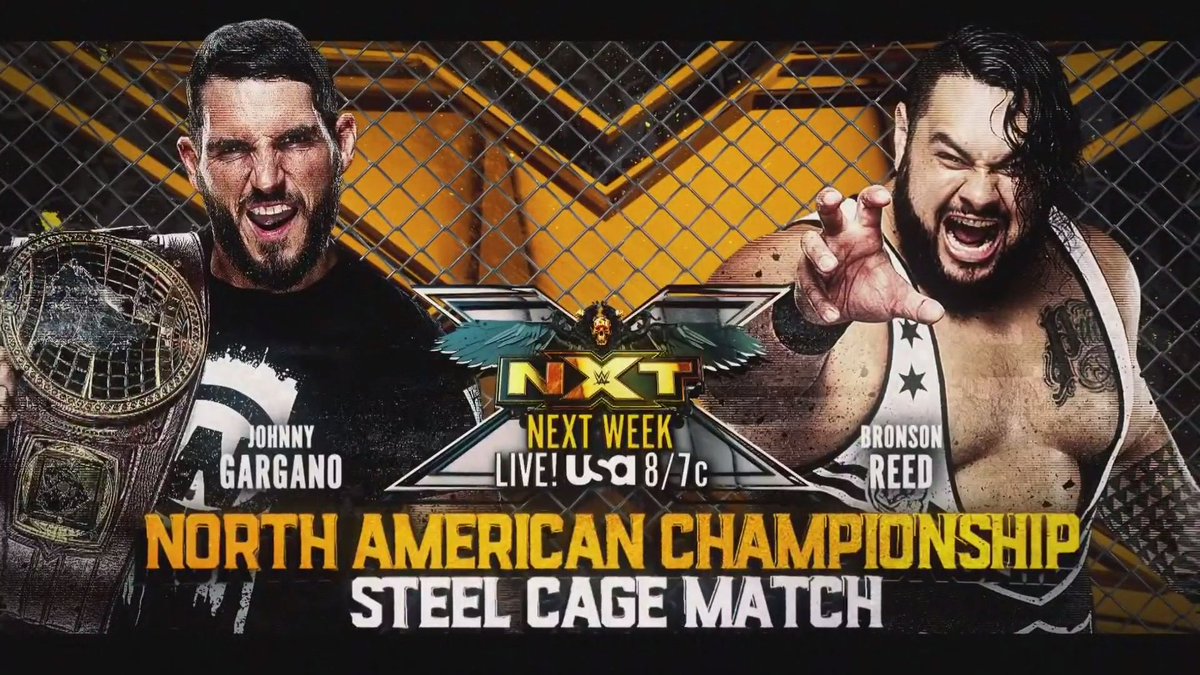 North American title steel cage match announced for WWE NXT
