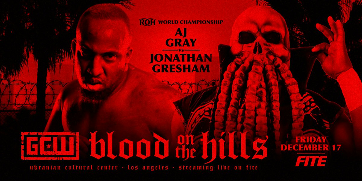 Jonathan Gresham to defend ROH title at GCW Blood on the Hills