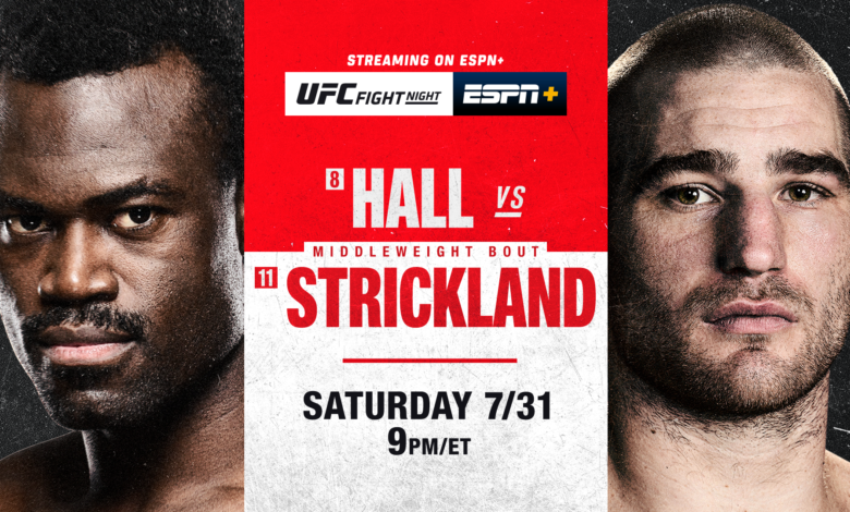 UFC on ESPN 28 live results: Uriah Hall vs. Sean Strickland