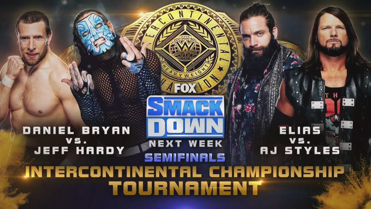 IC title tournament semifinals set for next week’s WWE SmackDown
