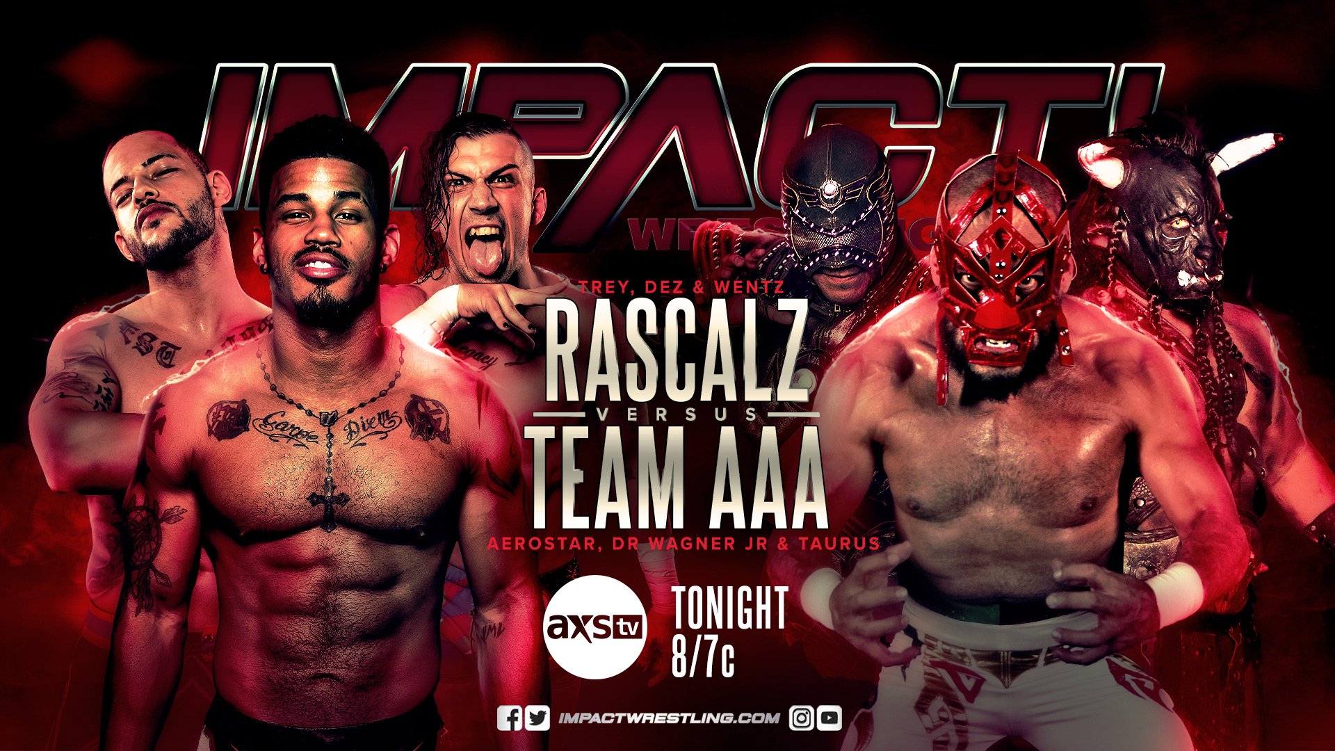 This is Impact results: Rascalz vs. Team AAA six-man tag
