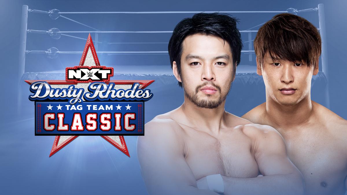 Hideo Itami teaming with Kota Ibushi in the 2016 Dusty Classic