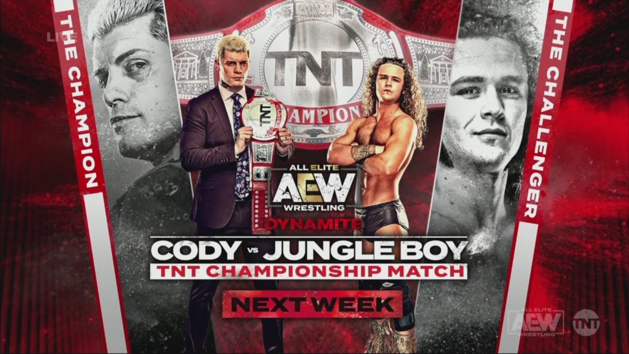 Cody to defend AEW TNT title every week, Jungle Boy wins battle royal
