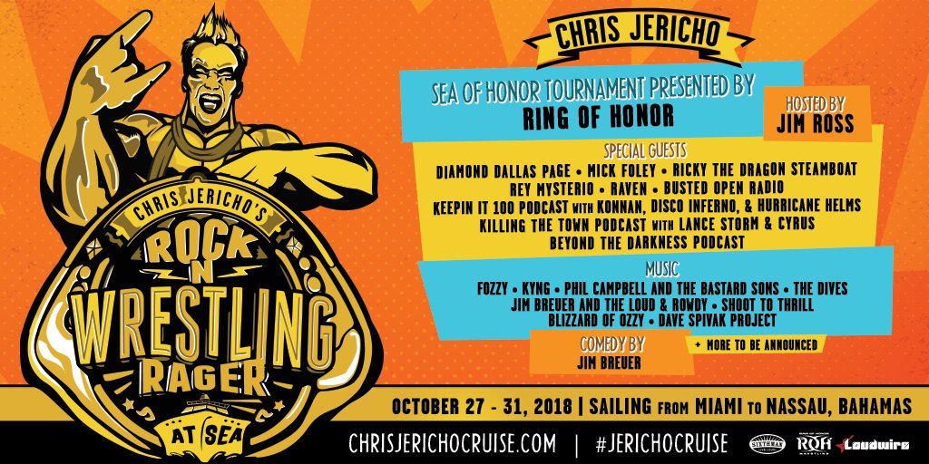 Chris Jericho cruise to include ROH tournament hosted by Jim Ross