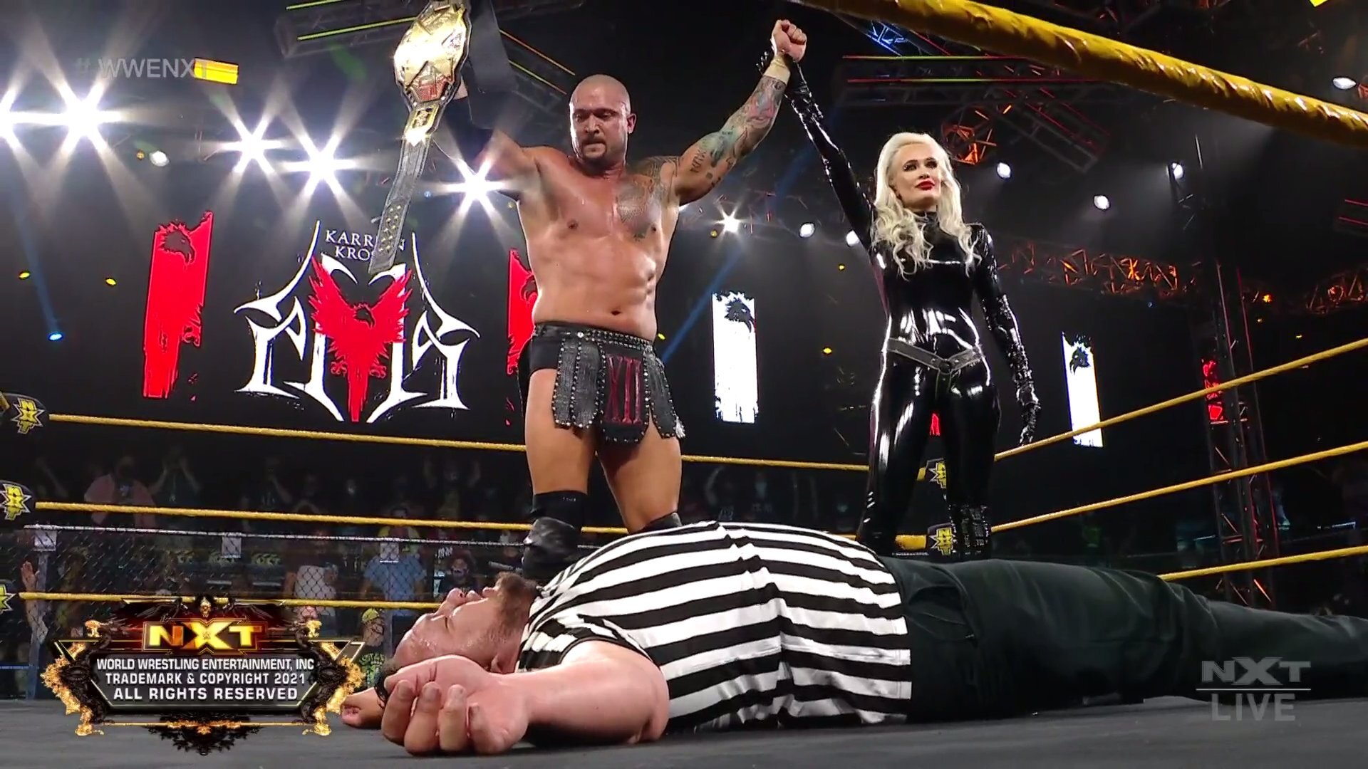 Samoa Joe attacked by Karrion Kross on WWE NXT