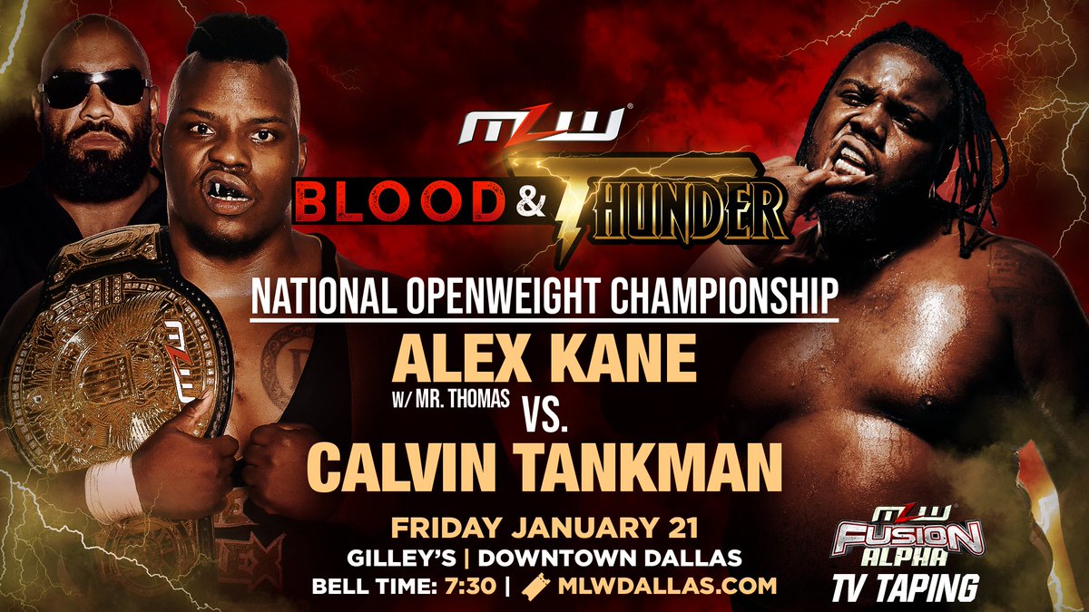 Openweight title match added to MLW Blood & Thunder tapings