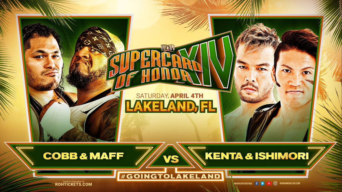 KENTA & Ishimori teaming together at ROH Supercard of Honor XIV