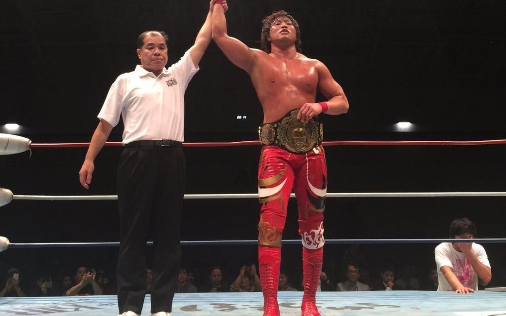 Tanahashi facing Miyahara in tag match at Baba memorial show