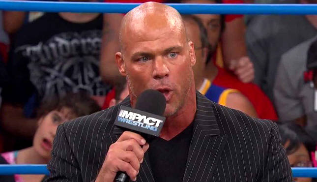 Kurt Angle broadcasting at tonight’s Bellator MMA show