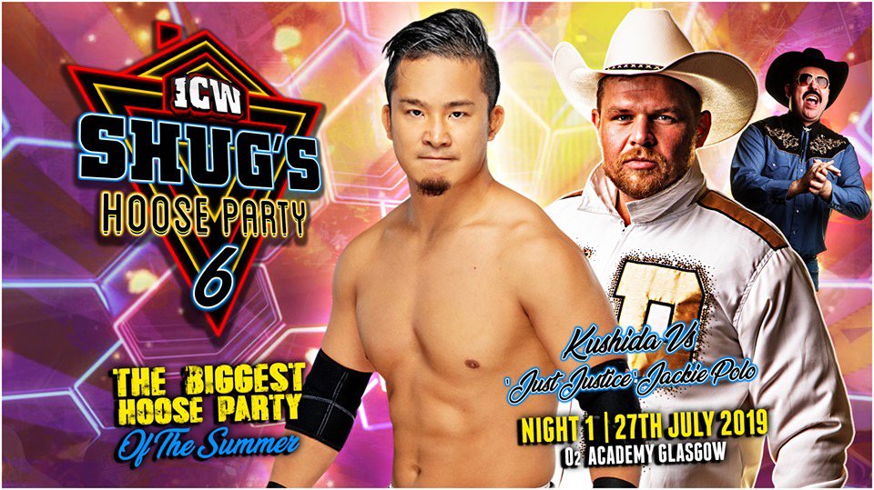 Kushida replacing Jeff Jarrett at ICW Shug’s Hoose Party 6 night one